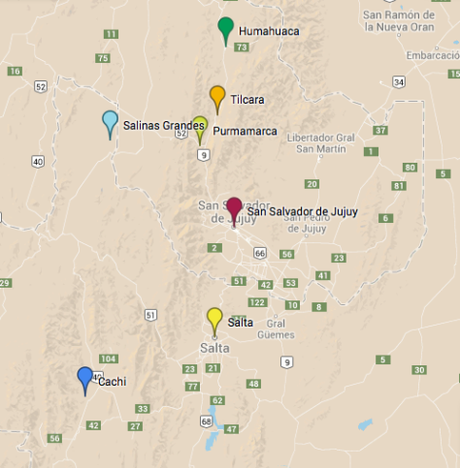 Itinerario Salta y Jujuy