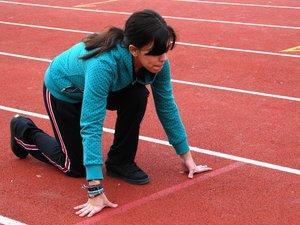 atleta a punto de agotarse