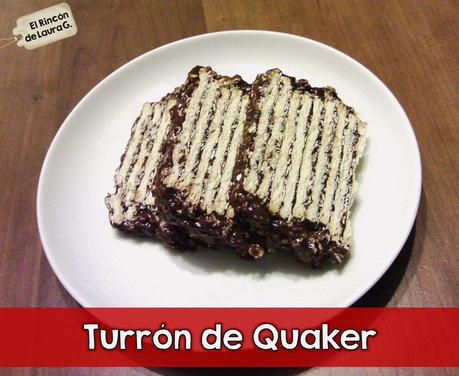 Turrón de Quaker; Turrón de avena; Postre de galletas crackers con chocolate y avena. Nugatón. Torta de Criollitas.