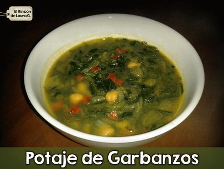 Potaje de Garbanzos con Espinacas • Sopa de Garbanzos con Espinacas