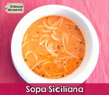 Sopa Siciliana (Sopa de Tomate con Fabes y Pasta)