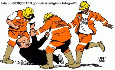 Relative of dead Turkish miner kicked by Yusuf Yerkel adviser of Erdogan