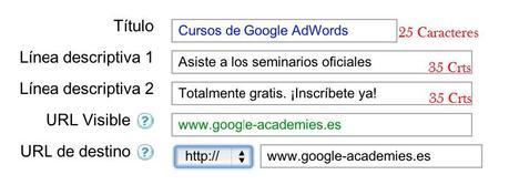 Redactar Anuncios de Google AdWords Redactar anuncios de Google AdWords