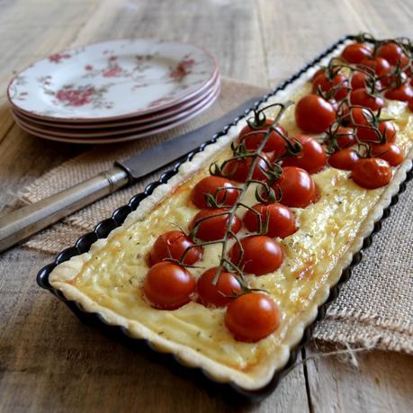 PASTEL DE TOMATES CHERRY Y QUESO FETA