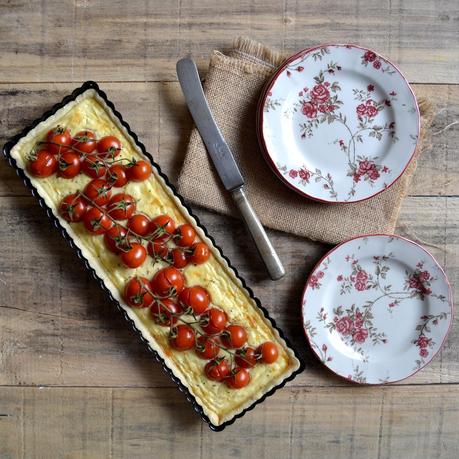 PASTEL DE TOMATES CHERRY Y QUESO FETA