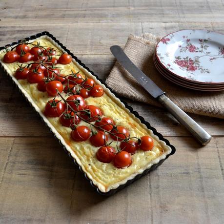 PASTEL DE TOMATES CHERRY Y QUESO FETA