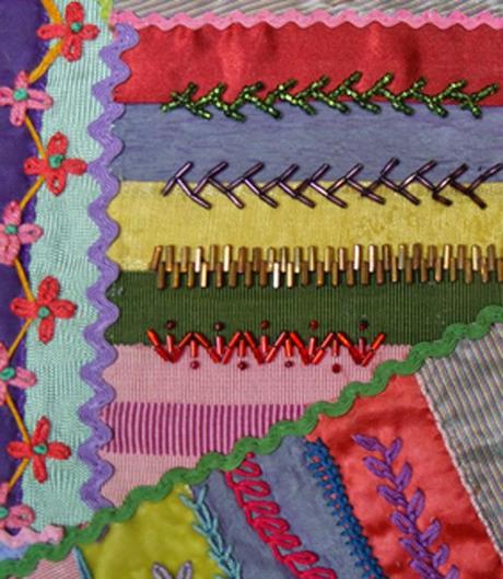 Puntos de bordado en costuras de patchwork / Crazy quilt stitches