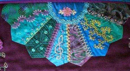 Puntos de bordado en costuras de patchwork / Crazy quilt stitches