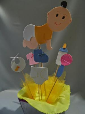 centro de mesa para baby shower