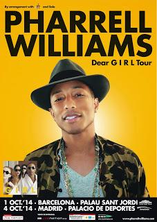 Pharrell Williams en octubre en Barcelona y Madrid