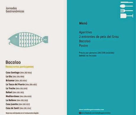 I Jornadas Gastronómicas del Bacalao. Grao (Castellón)