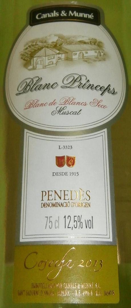 Blanc Princeps 2013 Moscatel, de Bodegas Canals & Munné