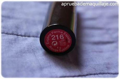 Detalle del Rouge Sublime  Glamour 216 de Chen Yu Cosmetics