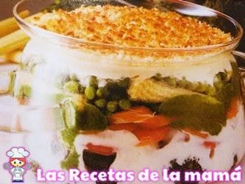 Pastel de verduras gratinadas