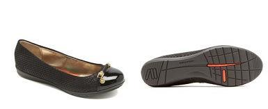 Con zapatos SIN TACÓN 1.-ROCKPORT-TOTAL MOTION BALLET-BLACK-$1,899.00