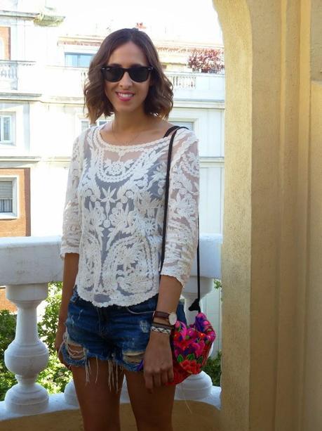 Encaje y shorts Encaje y shorts