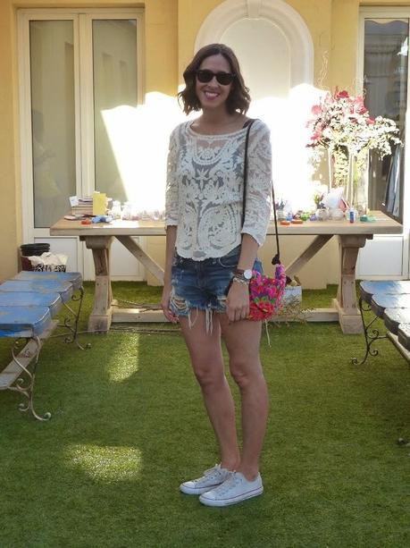 Encaje y shorts Encaje y shorts