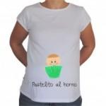 camiseta premama pastelito chico blanca