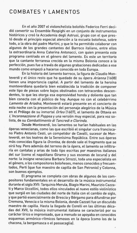 Lección vocal de combates y lamentos