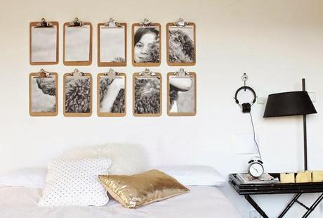 3 ideas #lowcost para una pared con clipboards!