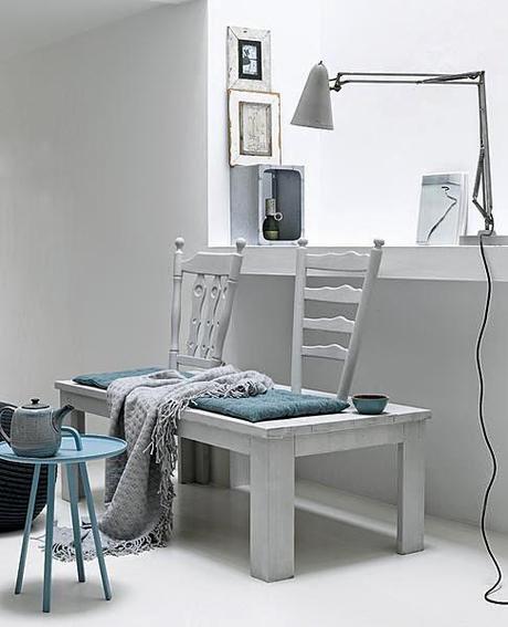 La idea del miércoles....un banco con dos respaldos