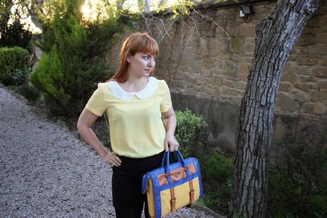 OUTFIT EN AZUL Y AMARILLO CON CAMISA VINTAGE