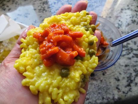 Arancini de pizza (Bolas de arroz)