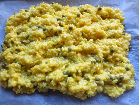 Arancini de pizza (Bolas de arroz)