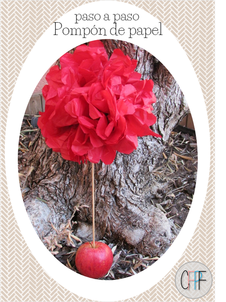 Pompón de papel para fiesta, lo hacemos paso a paso