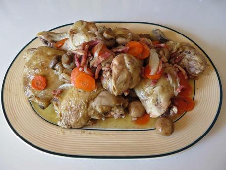 Receta: pollo al vino / Recipe: chicken with wine