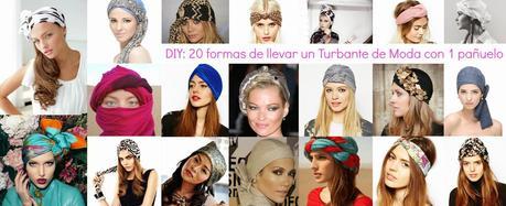 20 formas de hacer un Turbante de Moda con 1 pañuelo (DIY)