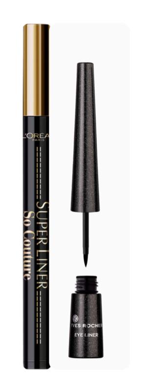Superliner de L'Oreal y Eyeliner Noir Scintillant de Yves Rocher