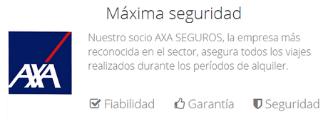 seguros axa Areavan: alquiler de autocaravanas entre particulares