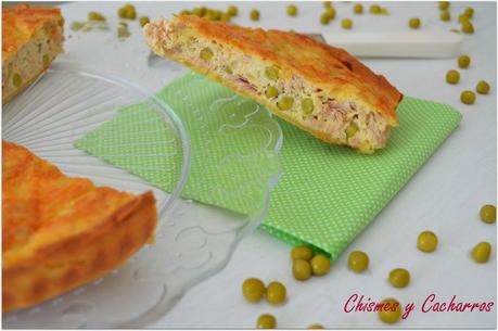 Tarta de guisantes y atún