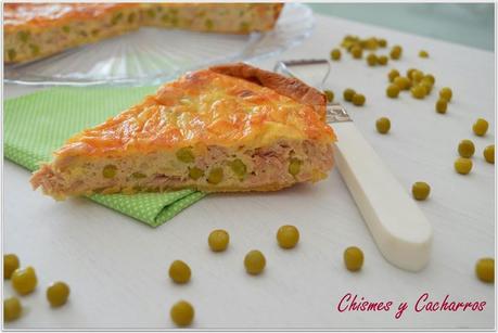 Tarta de guisantes y atún