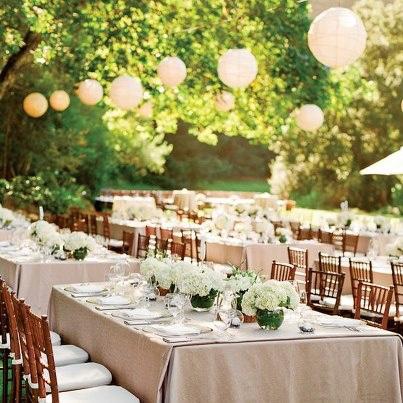 decoracion banquete al aire libre