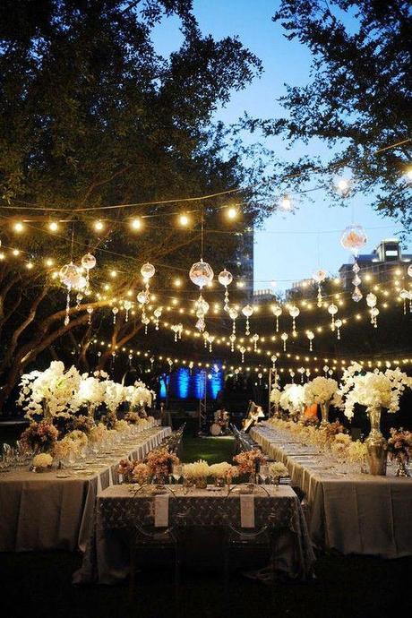 decoracion banquete noche al aire libre