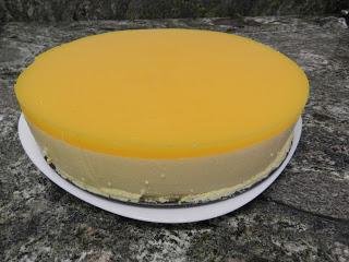 TARTA CREMOSO DE MANGO SIN GLUTEN