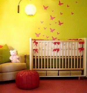 El color amarillo en el dormitorio de bebé