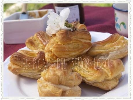 Eclairs de crema de pera y DJ flautista