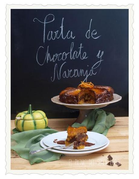Tarta de calabaza, naranja y chocolate para una señorita nudista