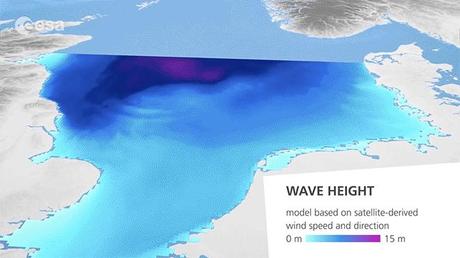 altura de las olas desde satélite