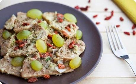 scaloppine di seitan all’uva