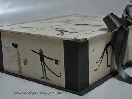 Caja y Porta CD para boda, en cartonnage.