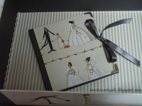 Caja y Porta CD para boda, en cartonnage.