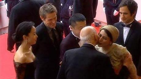 Leila Hatami beso Gilles Jacob