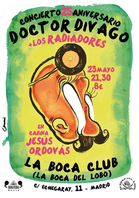Concierto Doctor Divago + Los Radiadores, Madrid, La Boca del Lobo, 23-5-2014