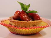 Mini cheesecakes topping fresas maceradas vinagre balsámico. Reto "Alfabeto Dulce"