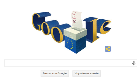 Doodle por la jornada de elecciones al parlamento europeo