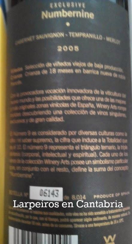Vino Tinto Exclusive Numbernine 2005: Realmente sabroso